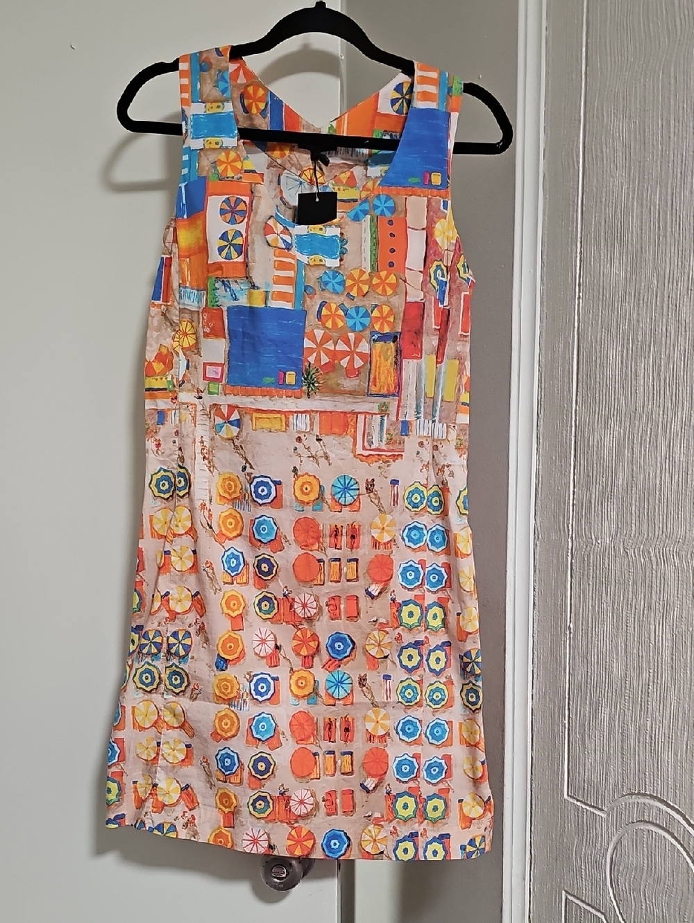 NWT Aventures Des Toiles Beach Scene Graphic Dress Size 4